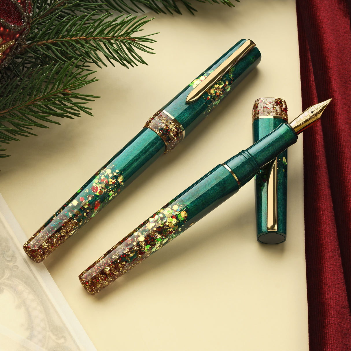 Benu Haute Collection Fountain Pen - Emerald Eve (Christmas Limited Edition)