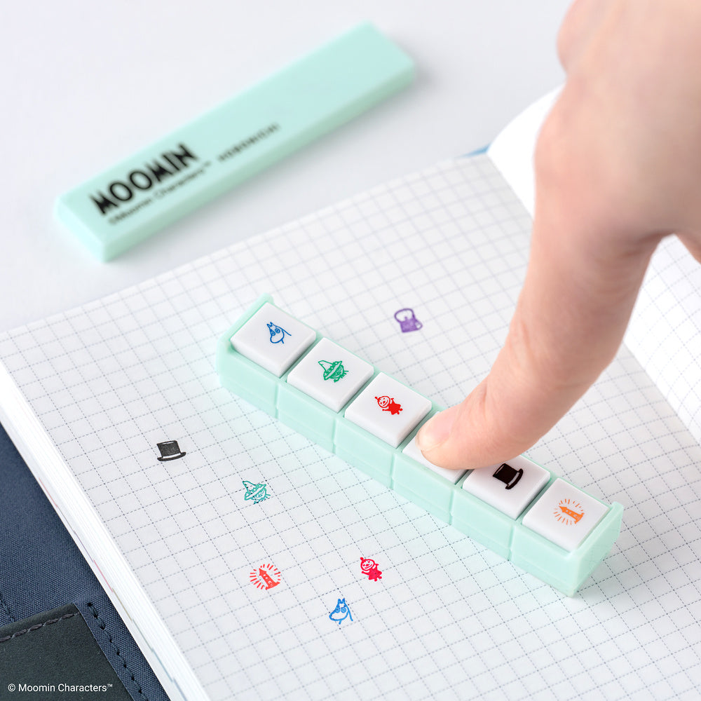 Hobonichi Kodomo no Kao x Hobonichi: Pochitto6 Push-Button Stamp (Moomin)