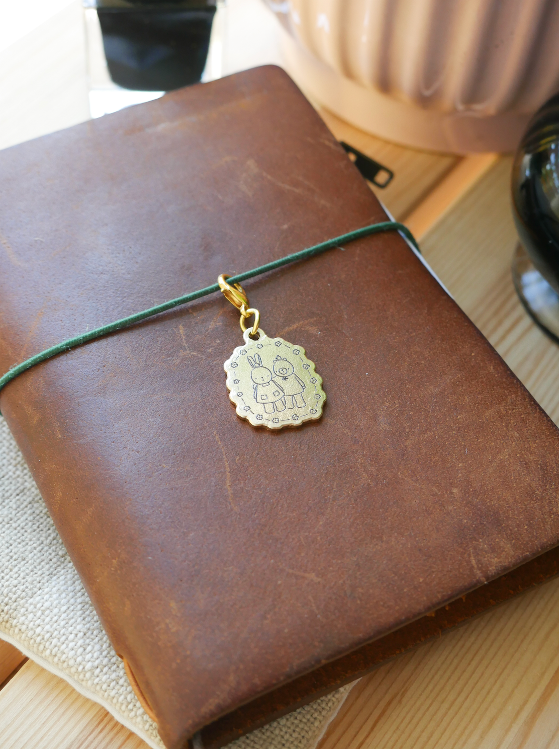 dana ate oatmeal! "always by your side" brass charm