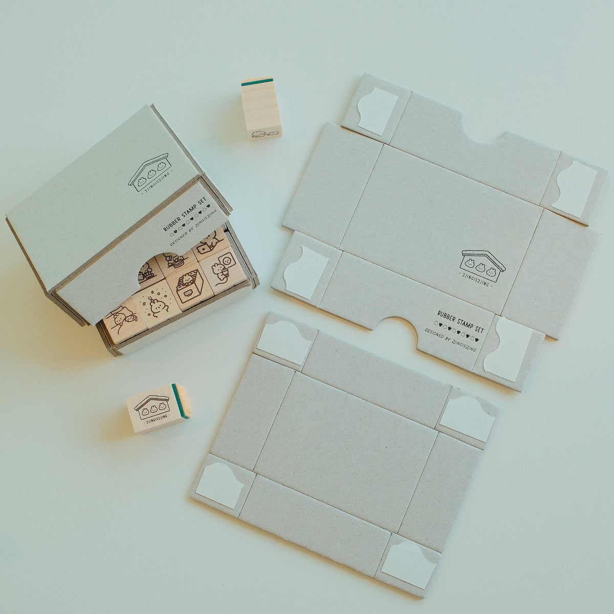 2jingis2jing Living Softly Rubber Stamp Vol. 1 (1.5cm)