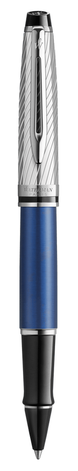 Waterman Expert Deluxe Rollerball Pen - Metallic Blue Lacquer