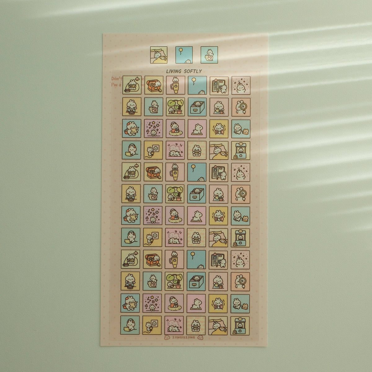 2jingis2jing Living Softly Sticker Sheet