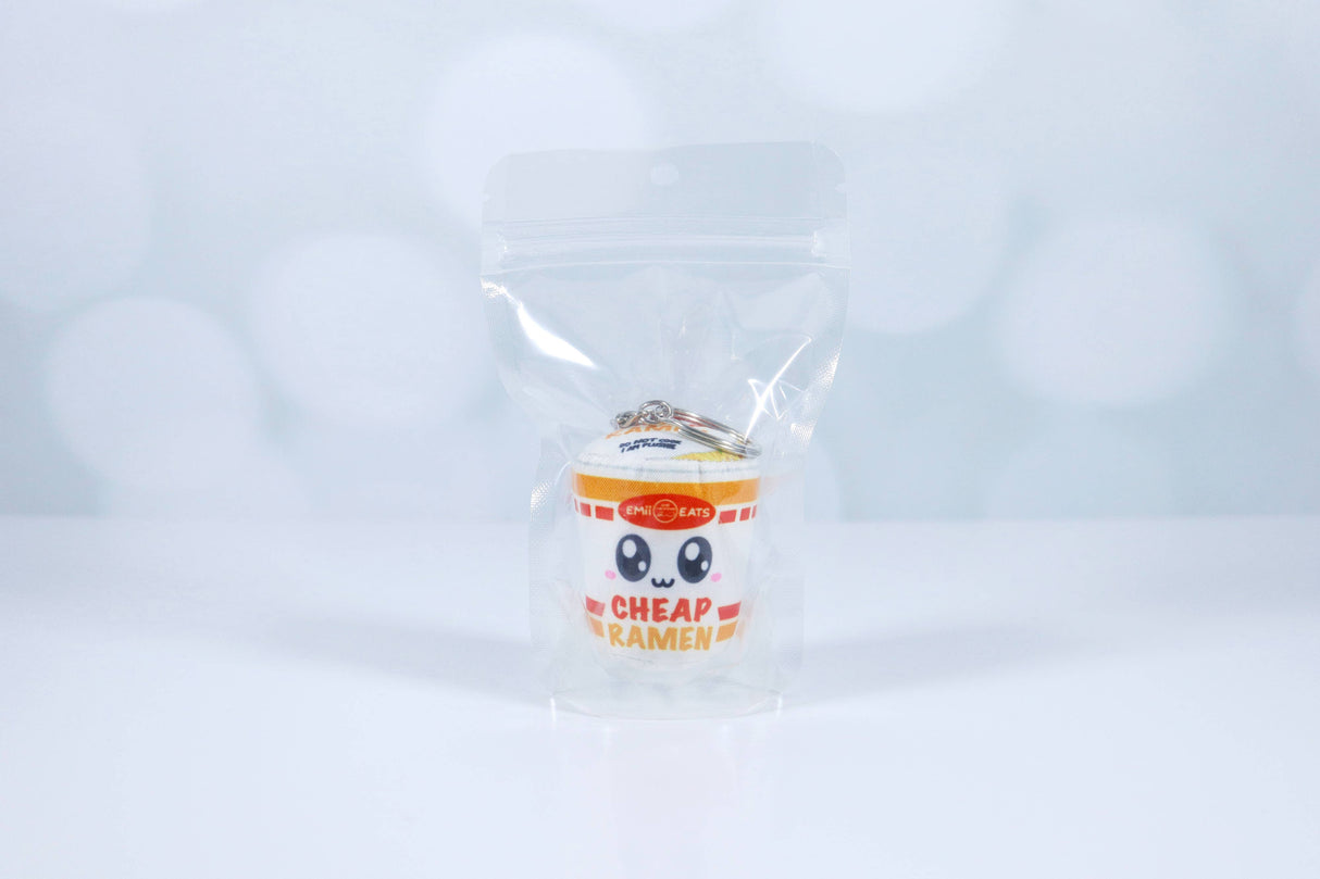 Tiny Cup Noodle Plush Keychain