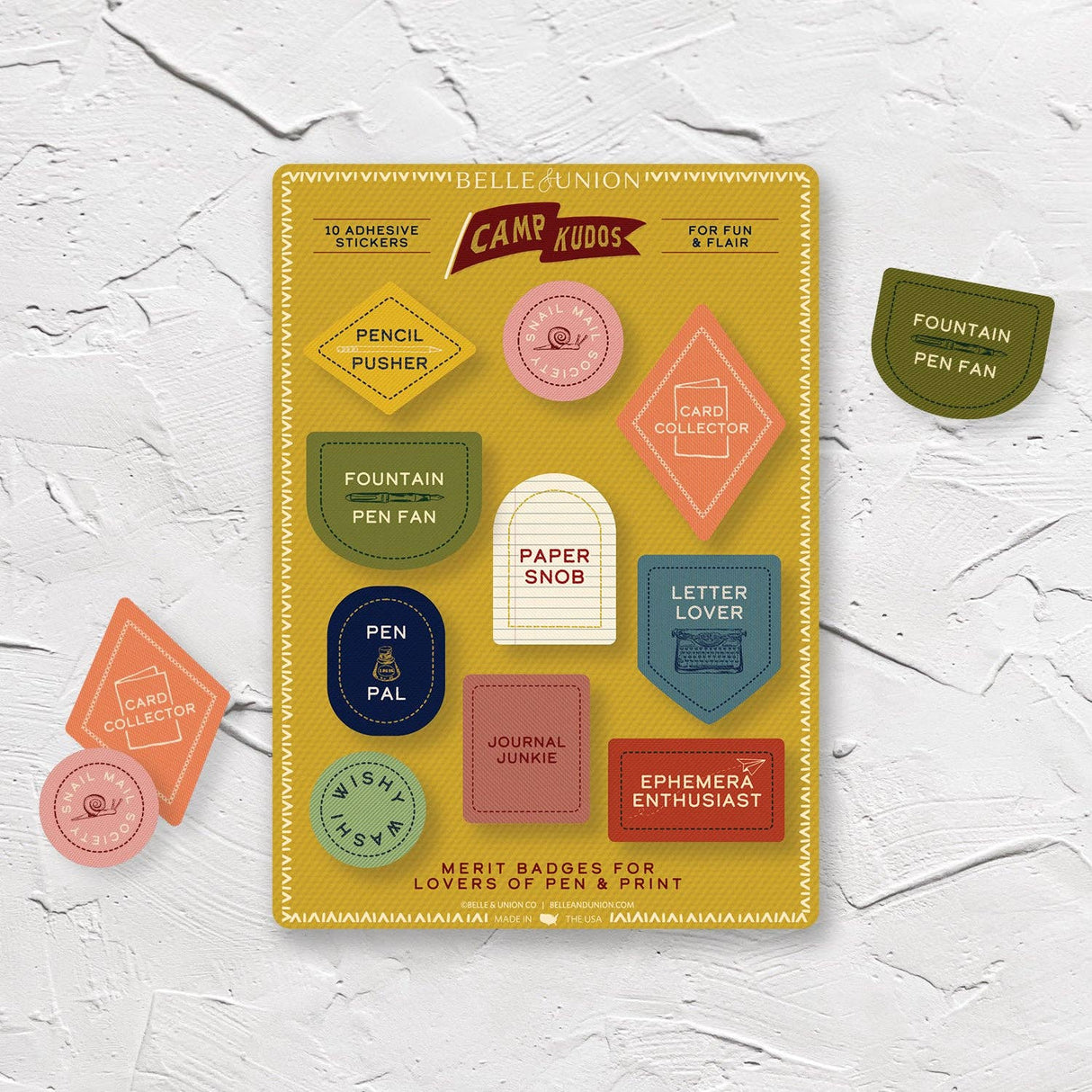 Stationery Merit Badge Sticker Sheet