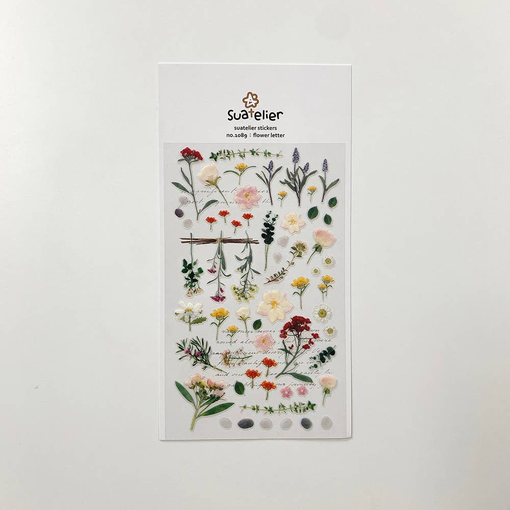 Suatelier Design Stickers - Flower Letter