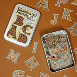 CoraCreaCrafts Illuminated Initials Sticker Tin Box