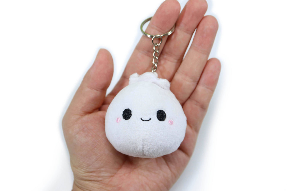 Tiny Bao Plush Keychain: With Steamer