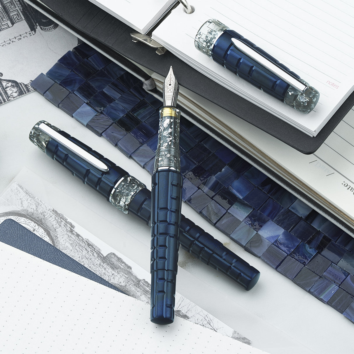 Benu Tessera Fountain Pen - Galena