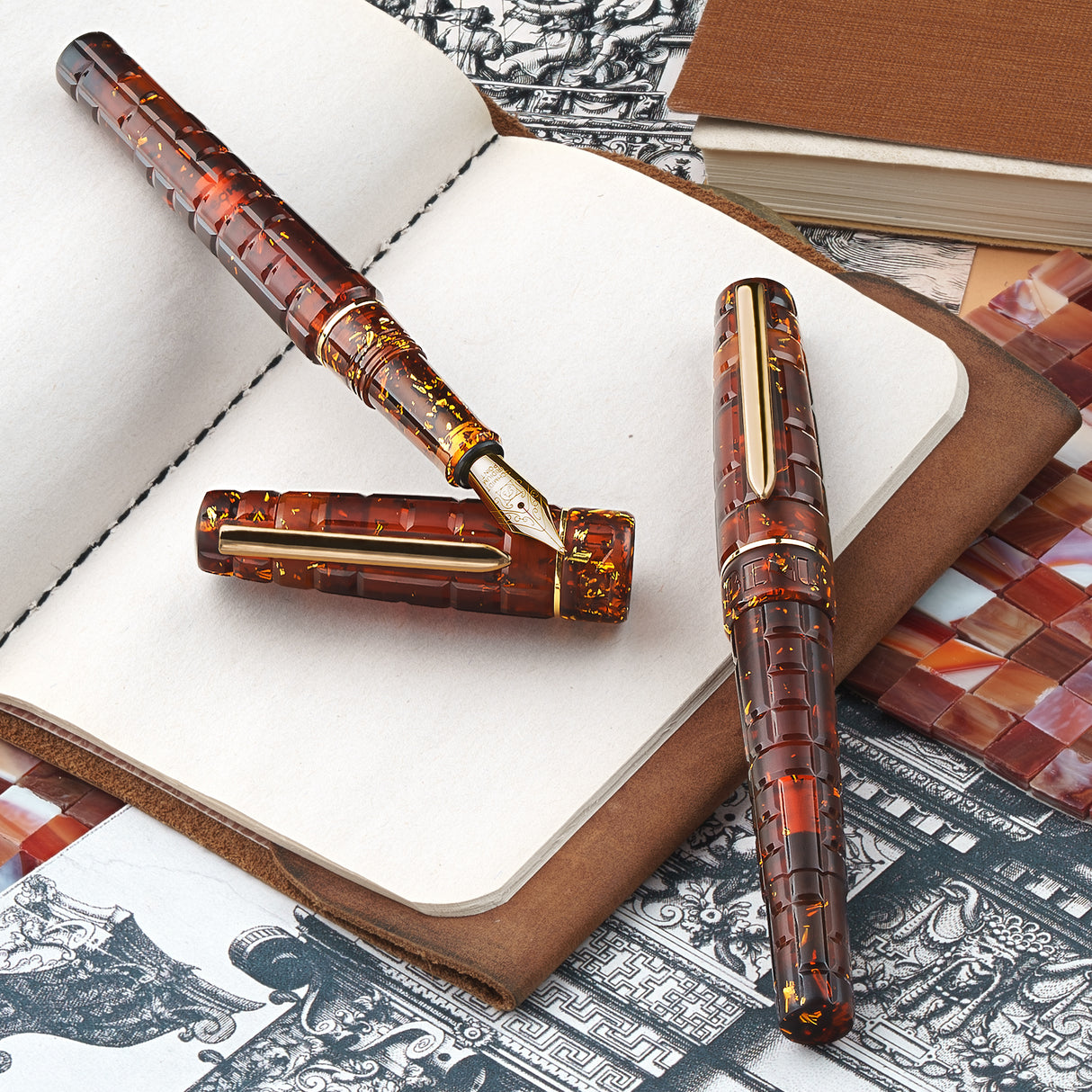 Benu Tessera Fountain Pen - Sunstone