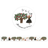 Hyogensha Cozyca Clear Washi Tape - Apple Field