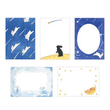 Papier Platz Schinako Moriyama Otegaru Memo Pad - Sky, Stars, and Rabbits