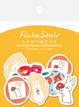 Furukawashiko Flake Stickers - Camellia Bunny