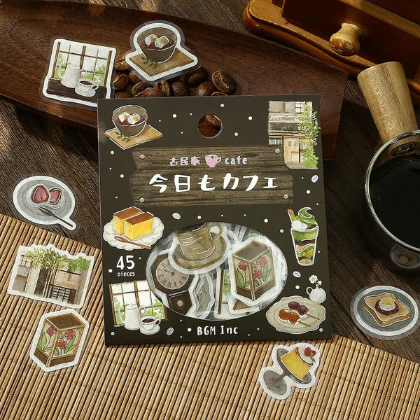 BGM Planner Sticker Flakes - Today's Cafe - Old House Cafe