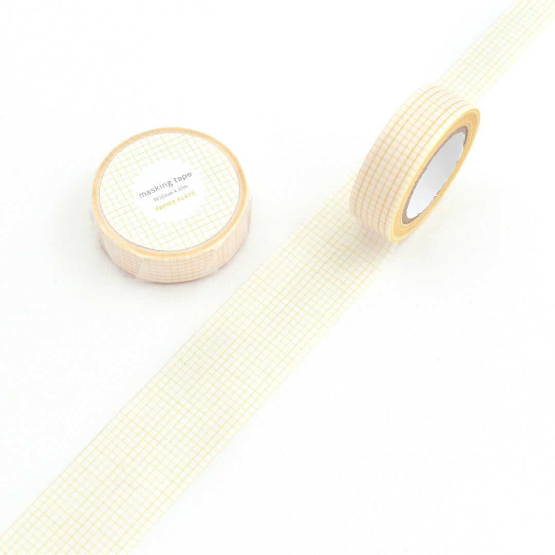 Papier Platz Grid Washi Tape - Yellow