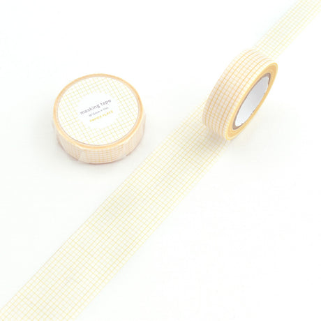 Papier Platz Grid Washi Tape - Yellow