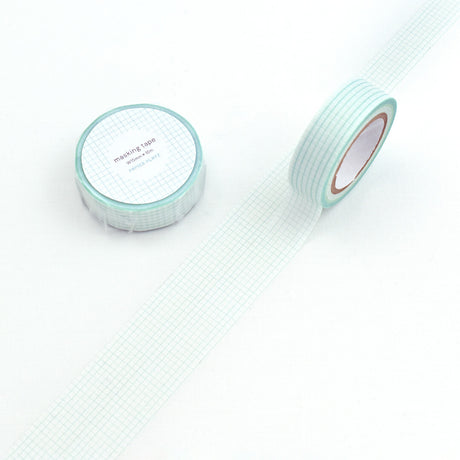 Papier Platz Grid Washi Tape - Aquamarine