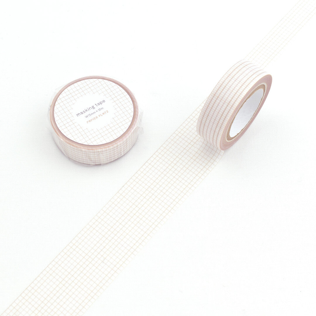 Papier Platz Grid Washi Tape - Brown