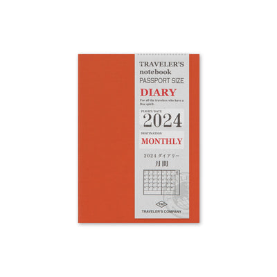 Traveler's Monthly Diary - Passport Size