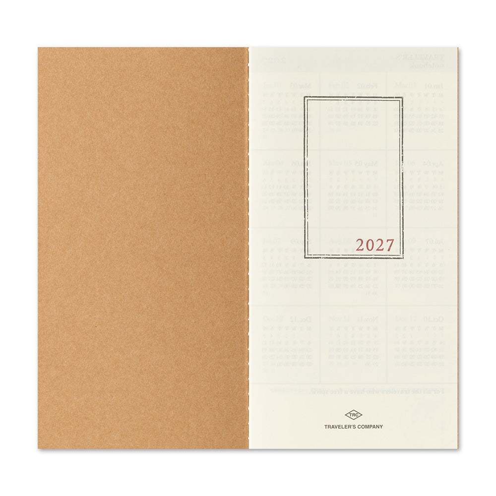 Traveler's 2027 Monthly Diary - Regular Size