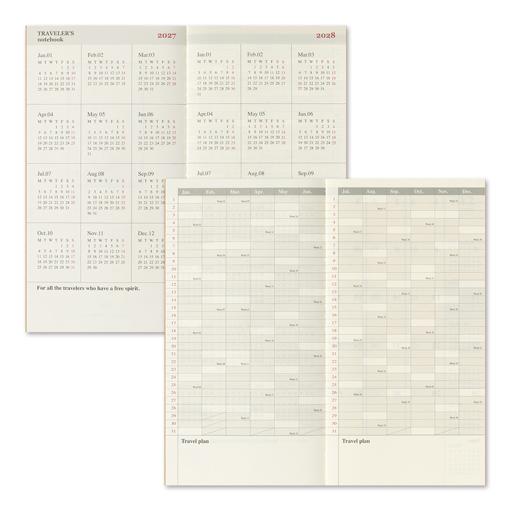 Traveler's 2027 Monthly Diary - Regular Size