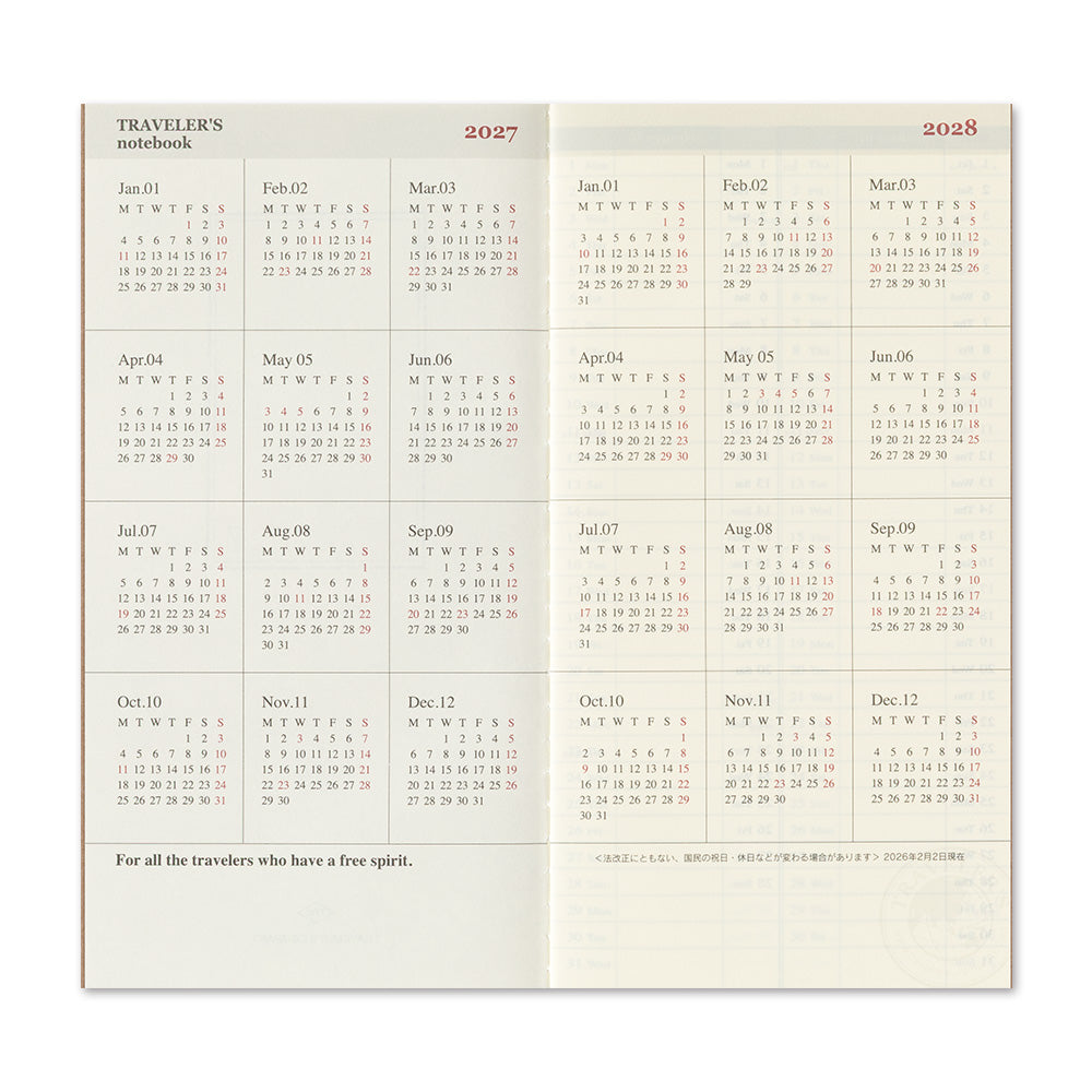 Traveler's 2027 Weekly & Memo Diary - Regular Size
