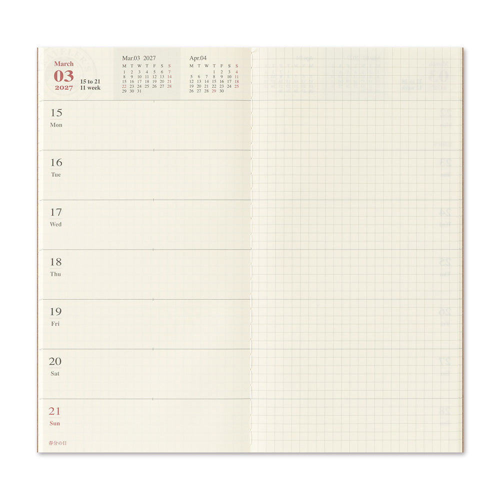 Traveler's 2027 Weekly & Memo Diary - Regular Size