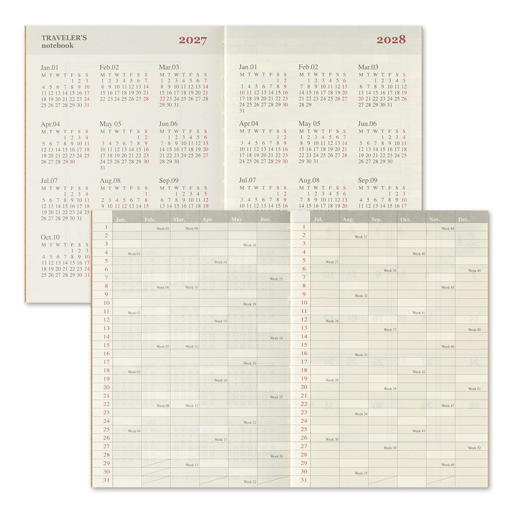 Traveler's 2027 Monthly Diary - Passport Size
