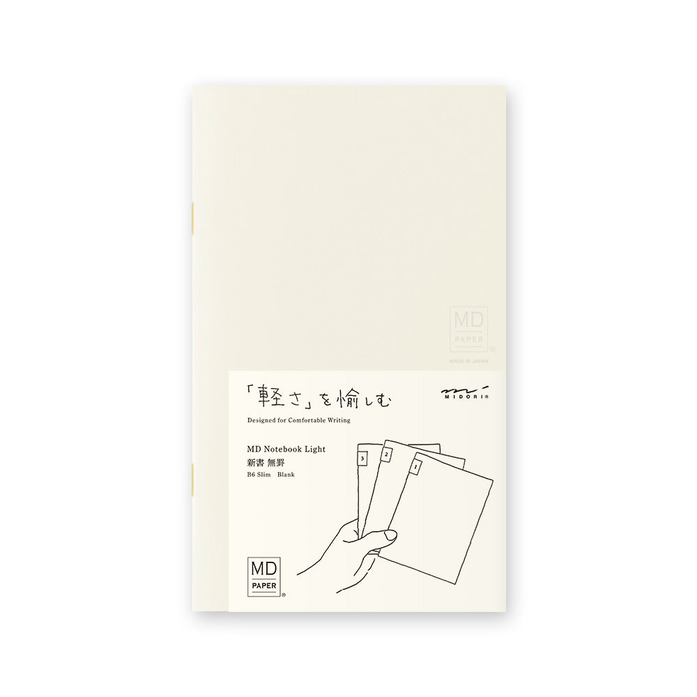 Midori MD Notebook Light - B6 Slim - Blank (3 PCS)