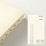 Midori MD Notebook Journal - A5 - 1 Day 1 Page - Blank