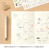 Midori Yuru Log Notebook B6 - Free Diary Monthly (18 Months)