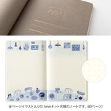 Midori Yuru Log Notebook B6 - Blue Nordic