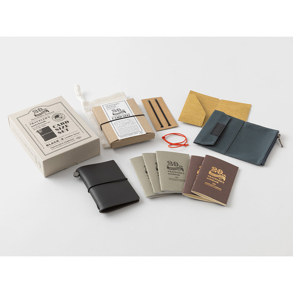 Traveler's Notebook - Card Size - 20th Anniversary Set - Black