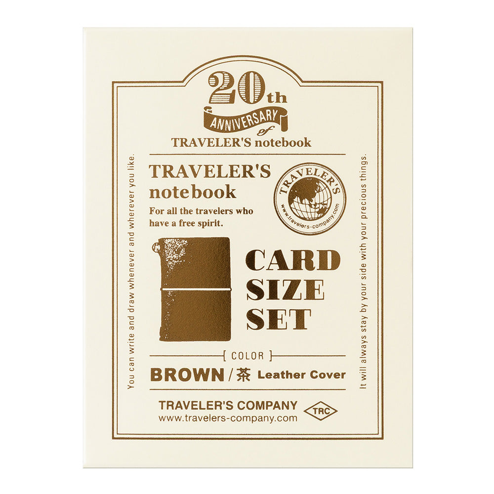 Traveler's Notebook - Card Size - 20th Anniversary Set - Brown
