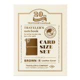 Traveler's Notebook - Card Size - 20th Anniversary Set - Brown