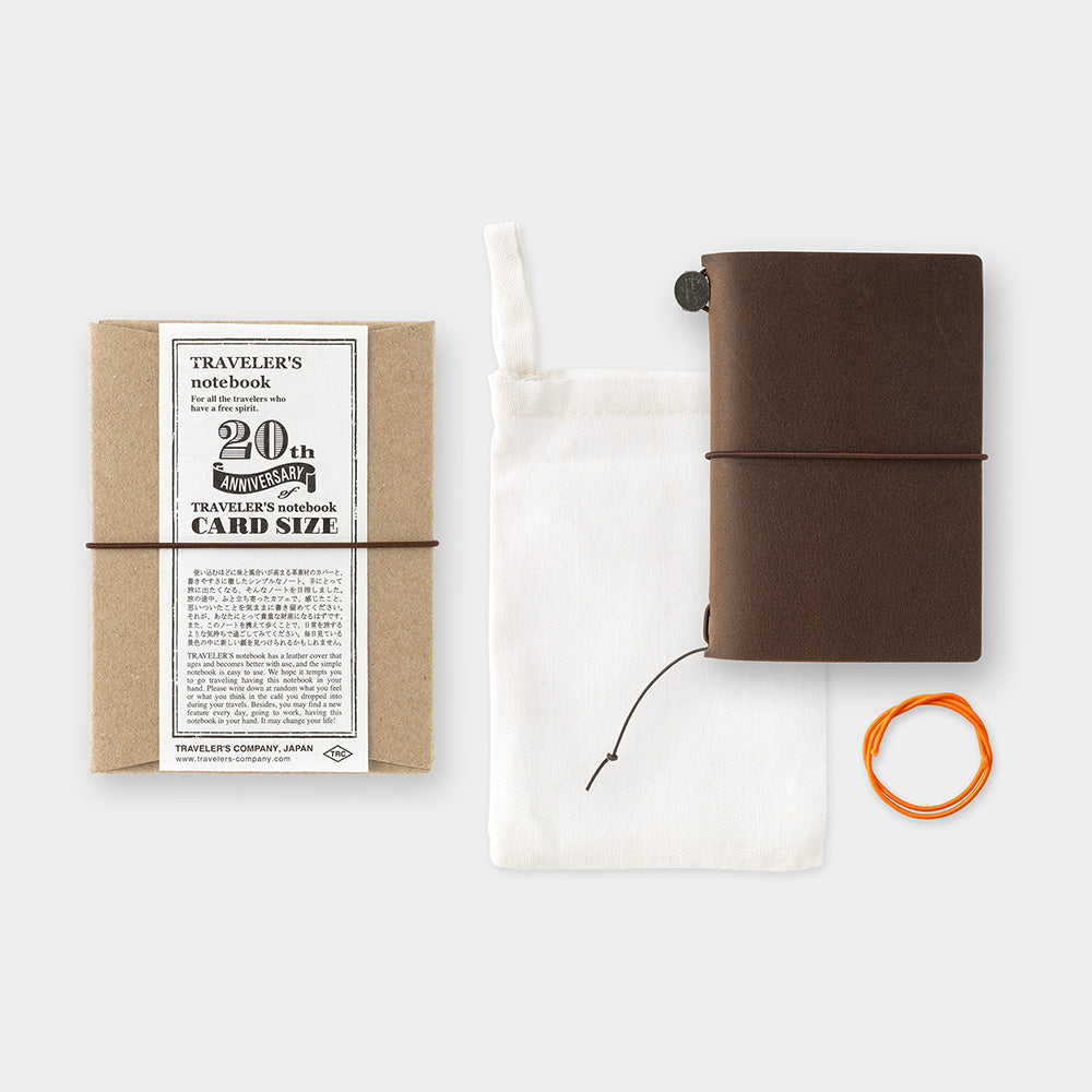 Traveler's Notebook - Card Size - 20th Anniversary Set - Brown