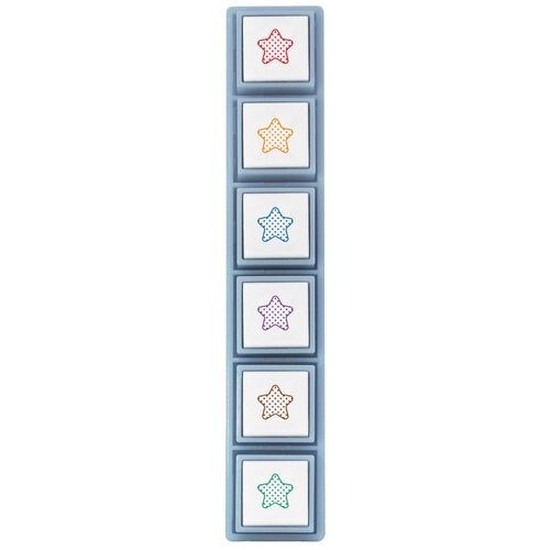 Kodomo No Kao Pochitto Pick Detachable Push Button Stamp Set - Colorful Stars