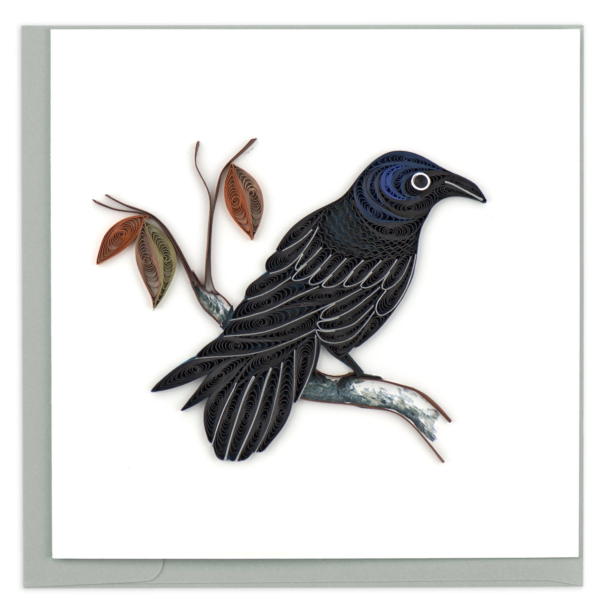 Quilled Raven Everyday Quilled Greeting Card