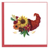 Quilled Floral Cornucopia Greeting Card