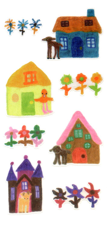 Okuyama & Co Stickers - UOU CUTE Animals, Houses, & Gardens