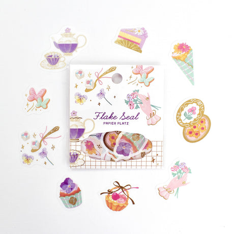 Papier Platz A La Carte Flake Stickers - Fleur et Sweets Le Jardin