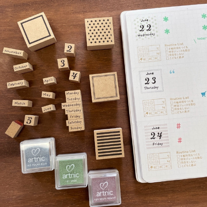 Stamp Marché Number Moji Stamp Set (Set of 10)