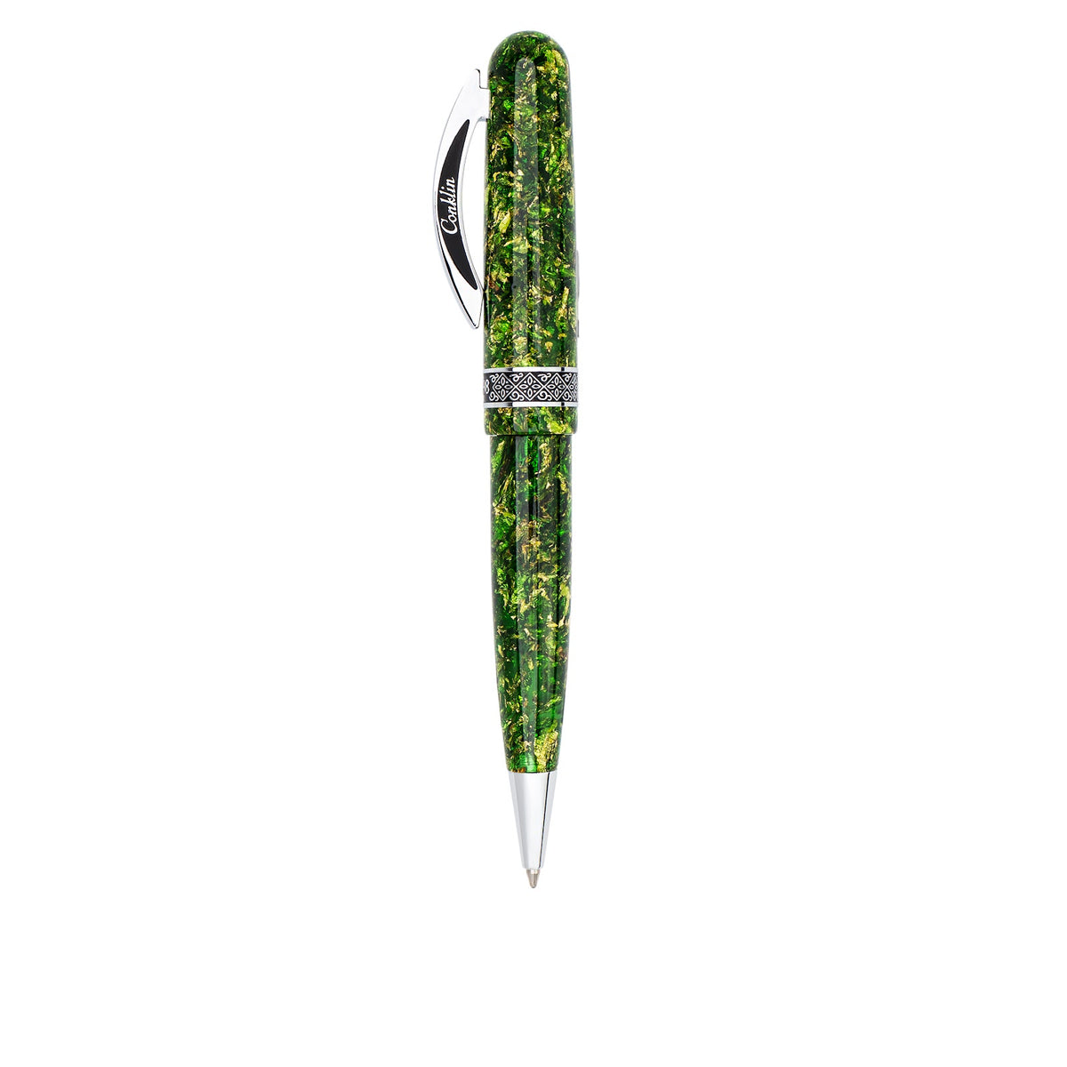 Conklin 1898 Solaris Ballpoint Pen - Green w/ Chrome Trim