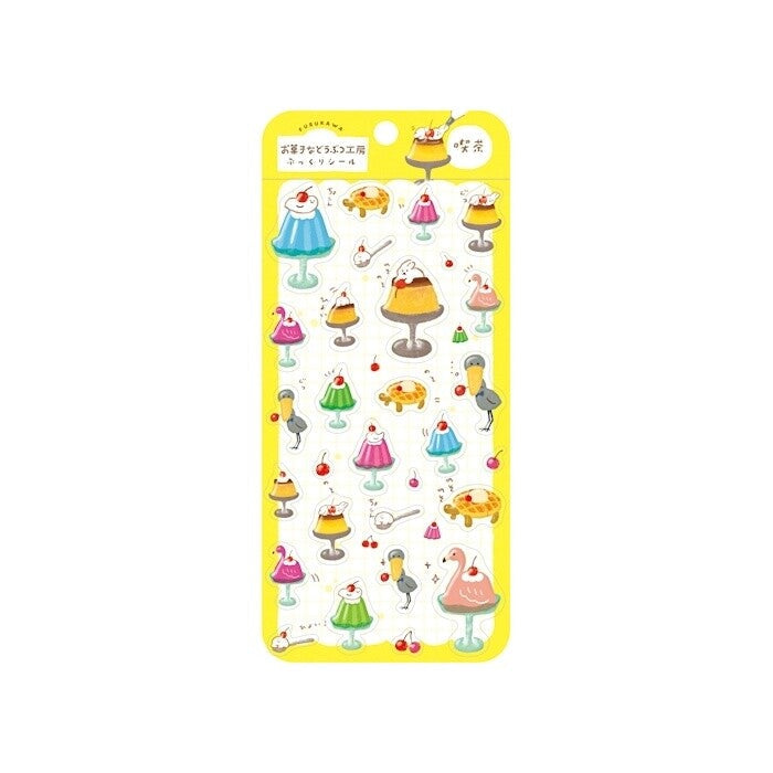 Furukawashiko Sweets Animal Workshop Plump Sticker Sheet - Cafe