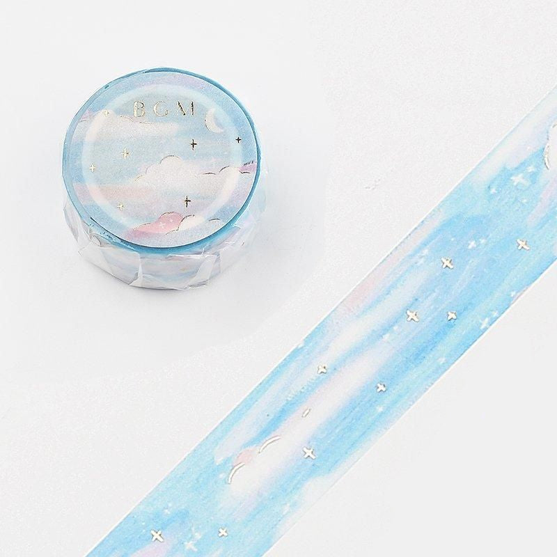 BGM Washi Tape - Oil Pastel - Pale Clouds