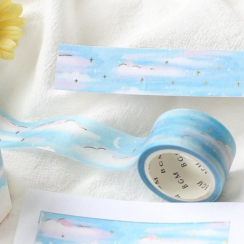 BGM Washi Tape - Oil Pastel - Pale Clouds