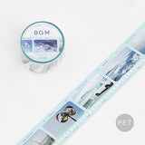 BGM Washi Tape - Clear Tape - Blue Film