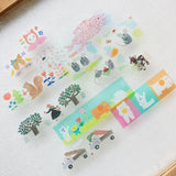 Hyogensha Cozyca Clear Washi Tape - Apple Field