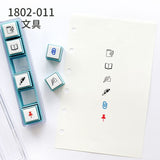 Kodomo No Kao Pochitto Pick Detachable Push Button Stamp Set - Stationery