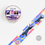 BGM Washi Tape - Stained Glass - Black Cat In The Moon