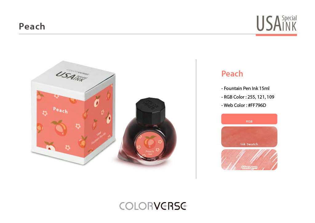 Colorverse USA Peach (Georgia) - 15ml Bottled Ink